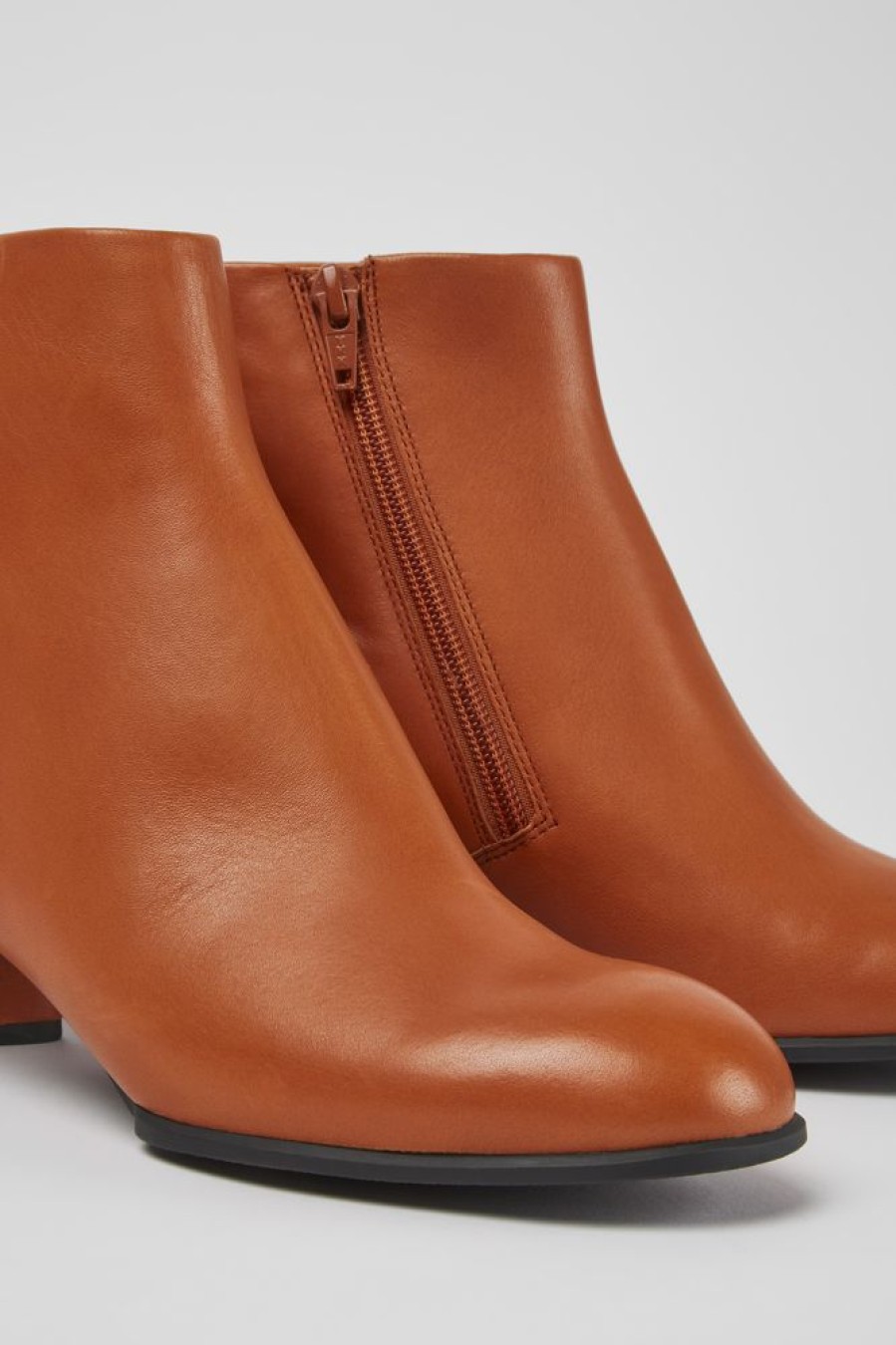 Women CamperLab Ankle Boots | Light Brown Leather Ankle Boots