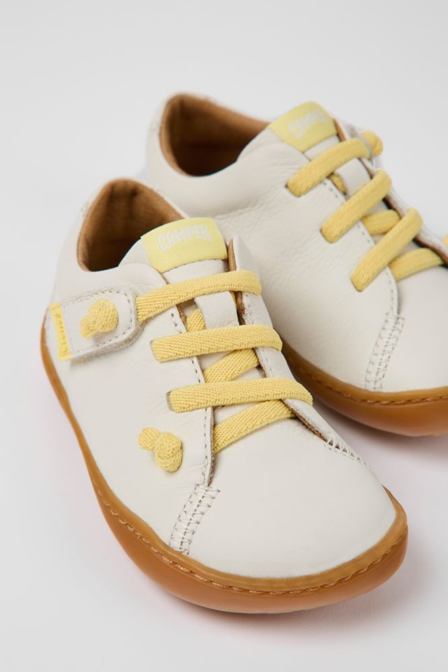 Kids CamperLab Sneakers | White Leather Shoes For Kids