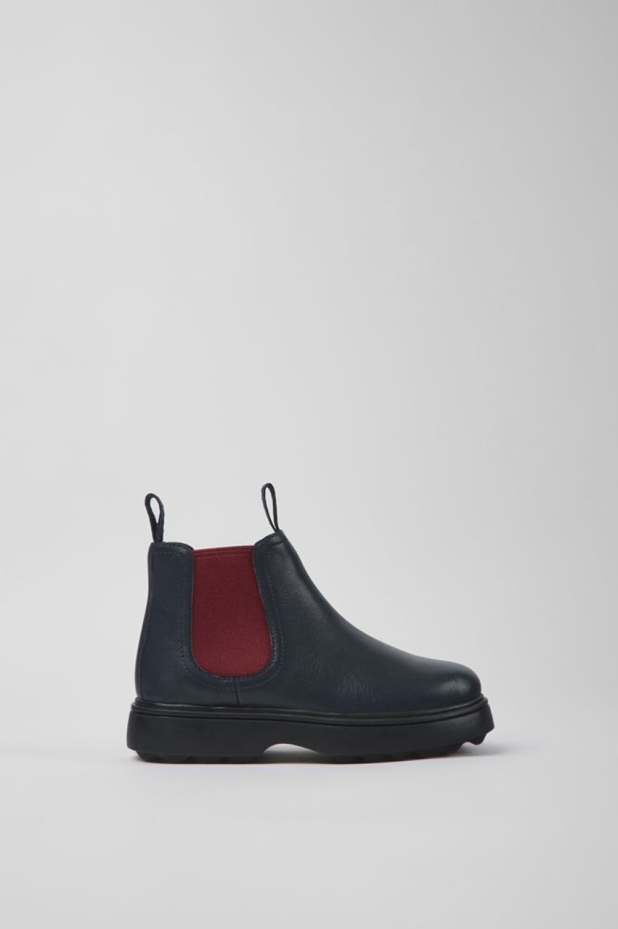 Kids CamperLab Boots | Navy Blue Leather Chelsea Boots For Kids