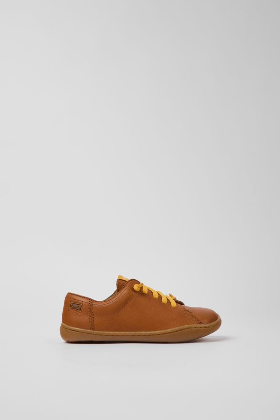 Kids CamperLab Lace Up | Brown Leather Shoes For Kids