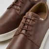 Men CamperLab Sneakers | Brown Leather Shoes For Men