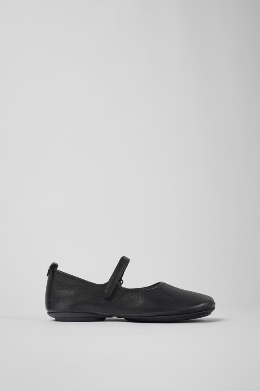 Women CamperLab Flat Shoes | Black Leather Ballerinas For Women