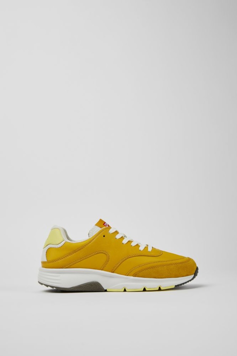 Women CamperLab Sneakers | Yellow Textile And Leather Sneakers For Women