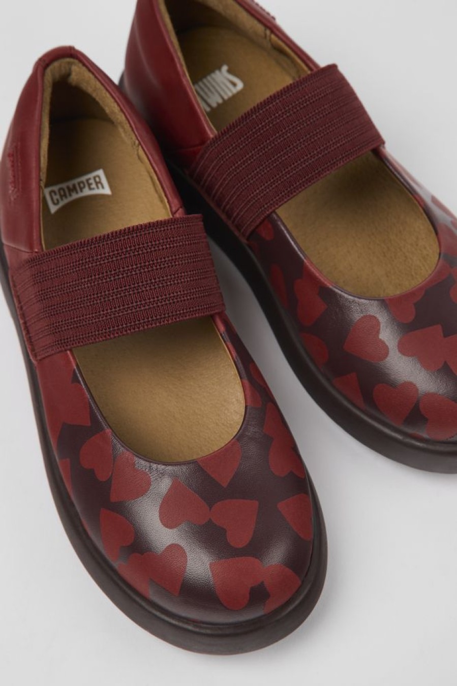 Kids CamperLab School Shoes | Burgundy Leather Mary Jane Shoes For Kids