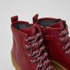 Kids CamperLab Boots | Red Lace Up Leather Boots