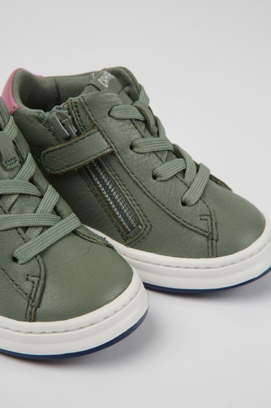 Kids CamperLab Sneakers | Green Leather Sneakers For Kids