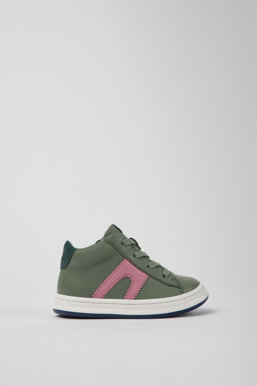 Kids CamperLab Sneakers | Green Leather Sneakers For Kids