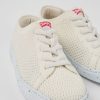 Kids CamperLab Lace Up | White Textile Shoes For Kids