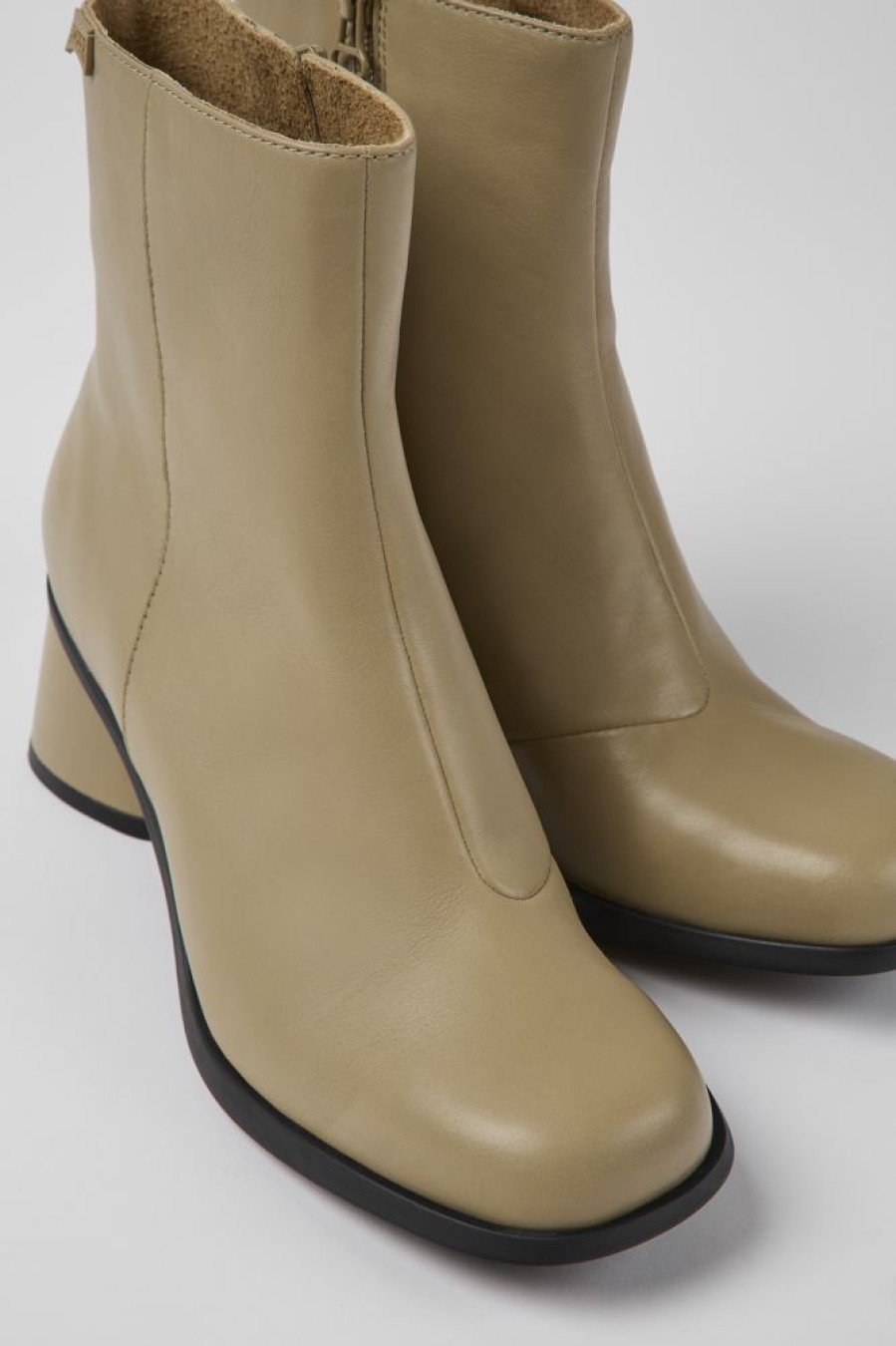 Women CamperLab Ankle Boots | Beige Leather Ankle Boots