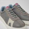 Men CamperLab Sneakers | Gray Leather And Nubuck Sneakers For Men