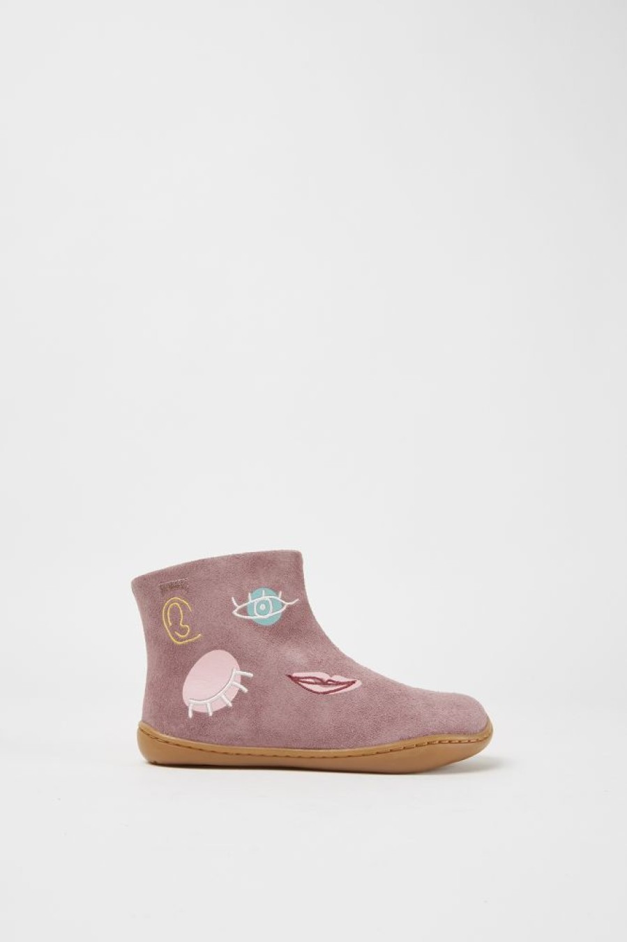 Kids CamperLab Boots | Purple Nubuck Ankle Boots