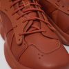 Men CamperLab Casual Shoes | Red Leather And Textile Sneakers For Men