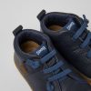 Kids CamperLab Boots | Navy Blue Leather Shoes For Kids