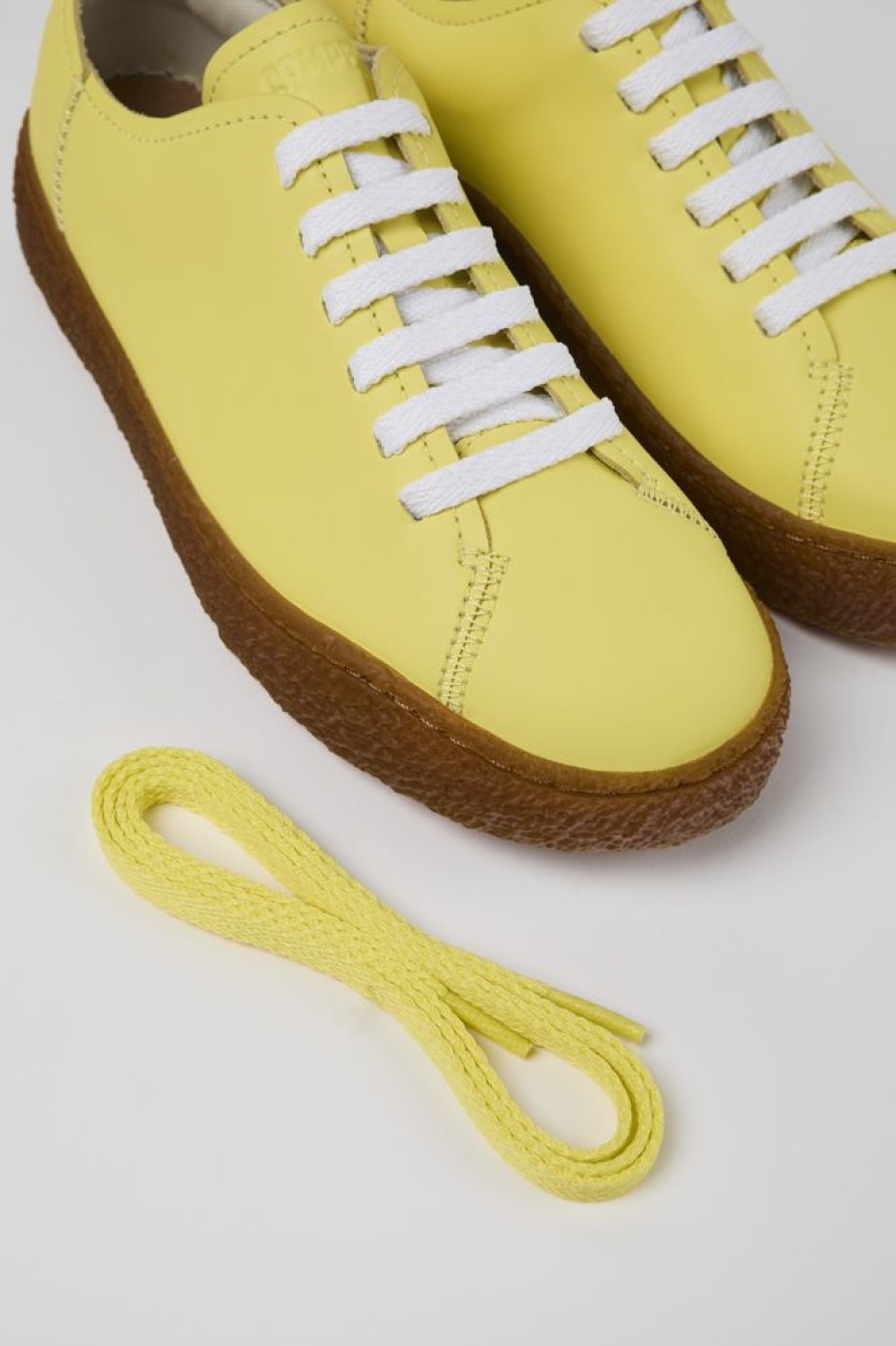 Women CamperLab Sneakers | Yellow Leather Sneaker For Women