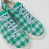 Women CamperLab Sneakers | Green And Blue Recycled Cotton Sneakers For Women