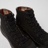 Women CamperLab Ankle Boots | Black Rubber And Bci Cotton Boots