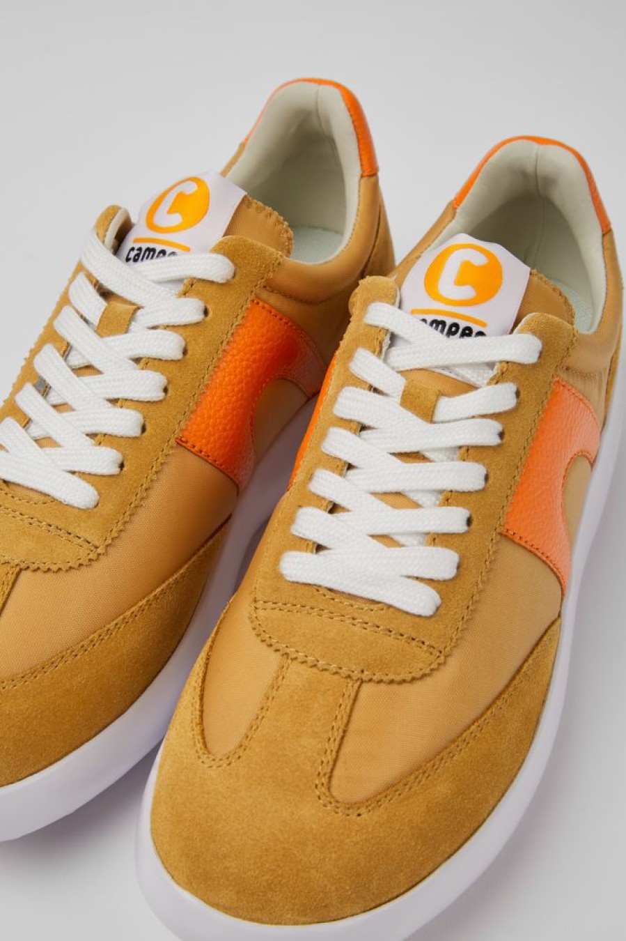 Women CamperLab Sneakers | Beige And Orange Sneakers For Women