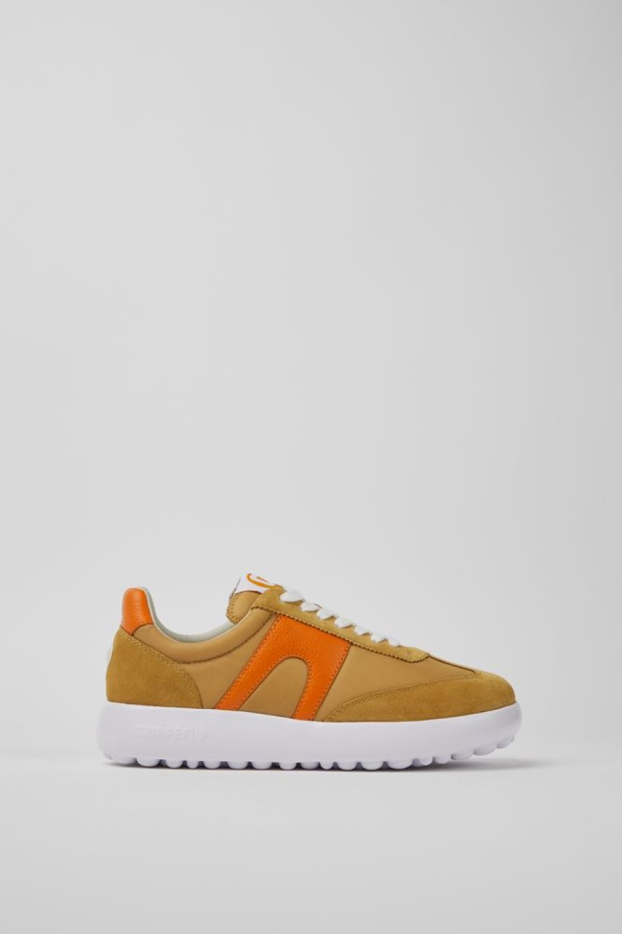 Women CamperLab Sneakers | Beige And Orange Sneakers For Women