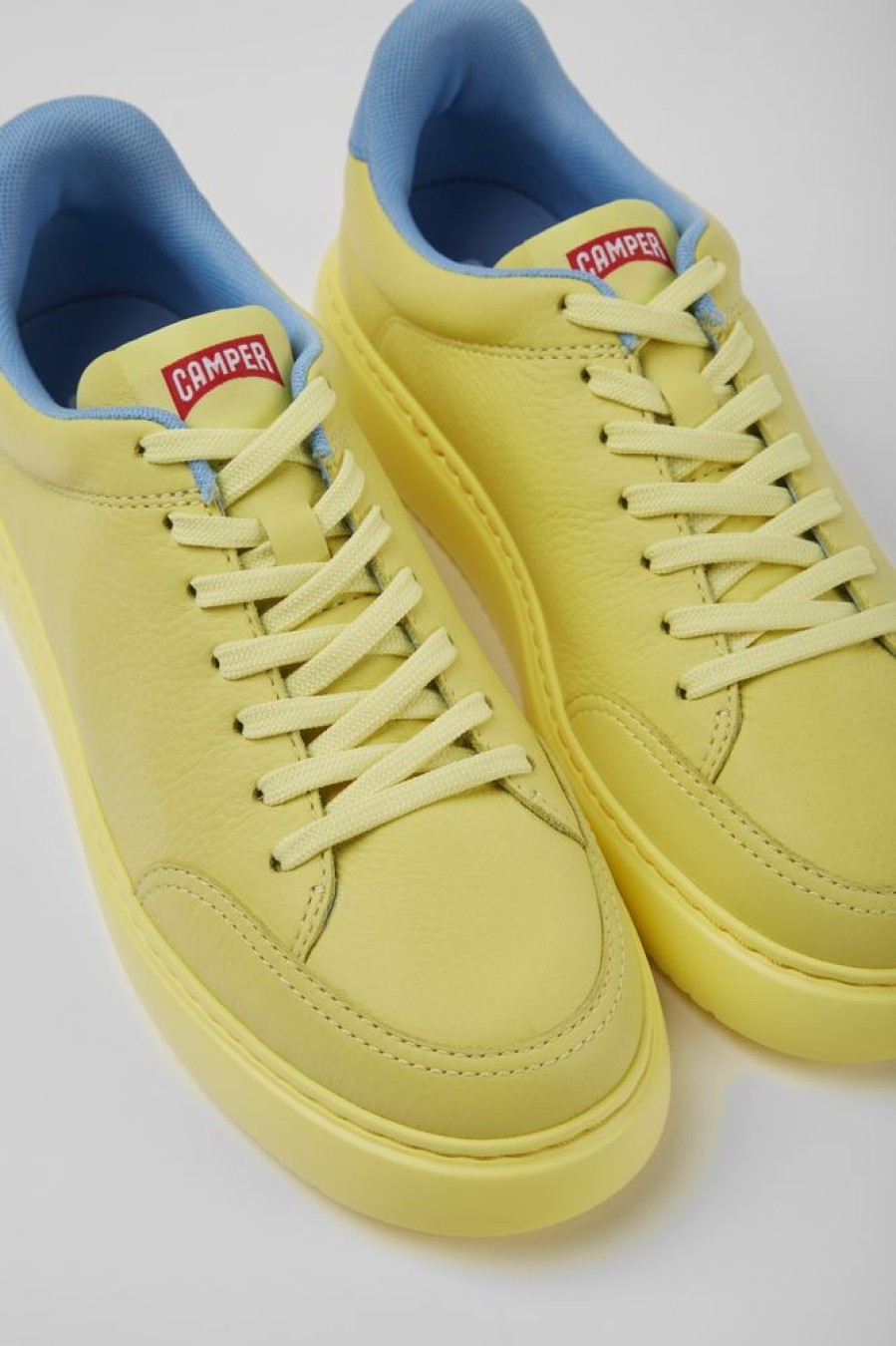 Women CamperLab Sneakers | Yellow Leather Sneakers For Women