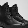 Men CamperLab Formal Shoes | Black Leather Ankle Boots For Men