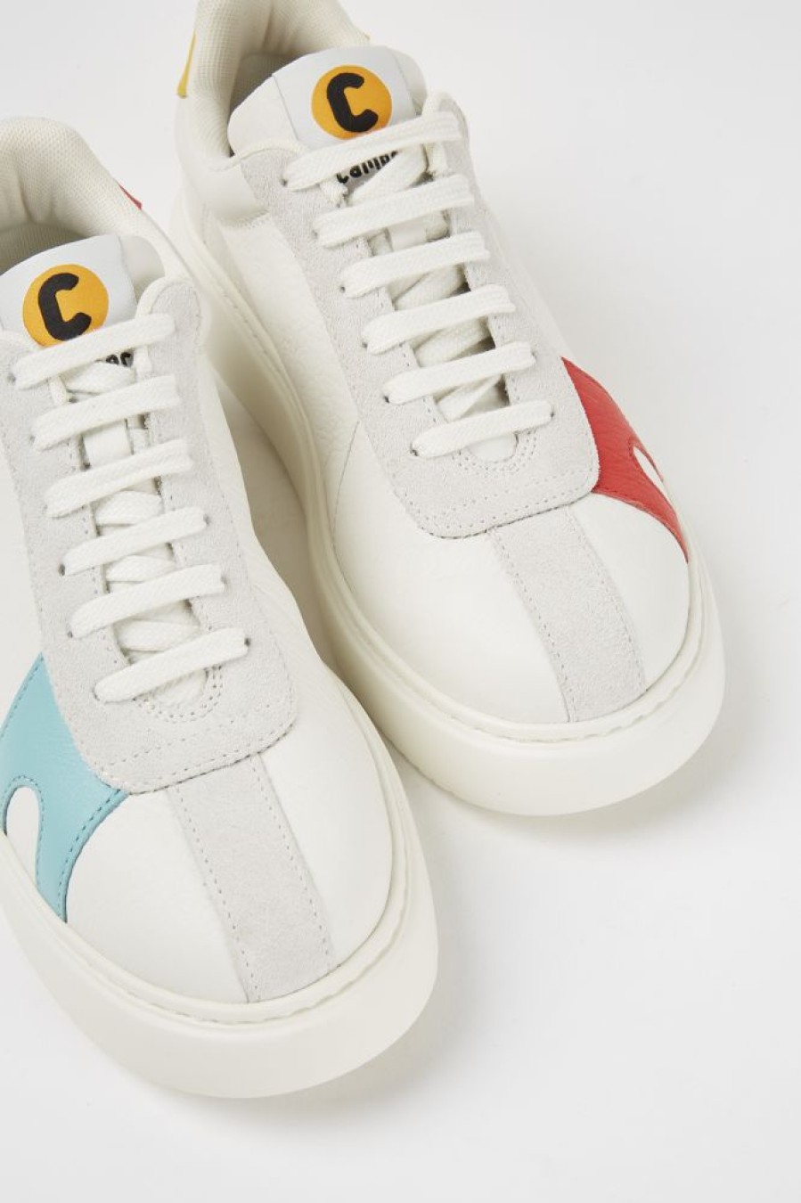 Women CamperLab Sneakers | White Suede And Leather Sneakers