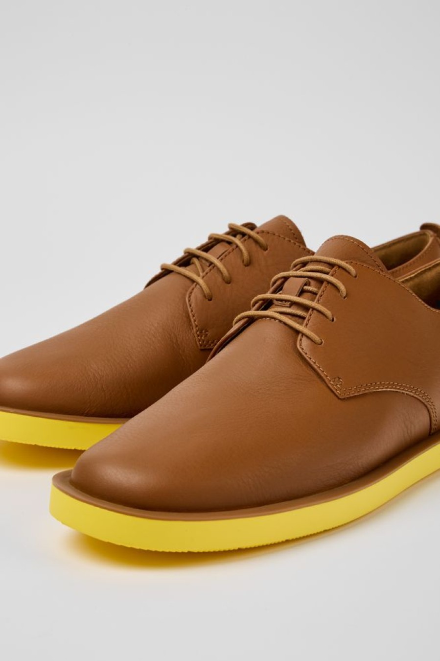 Men CamperLab Formal Shoes | Brown Leather Men'S Shoes