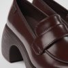 Women CamperLab Formal Shoes | Burgundy Leather Shoes For Women