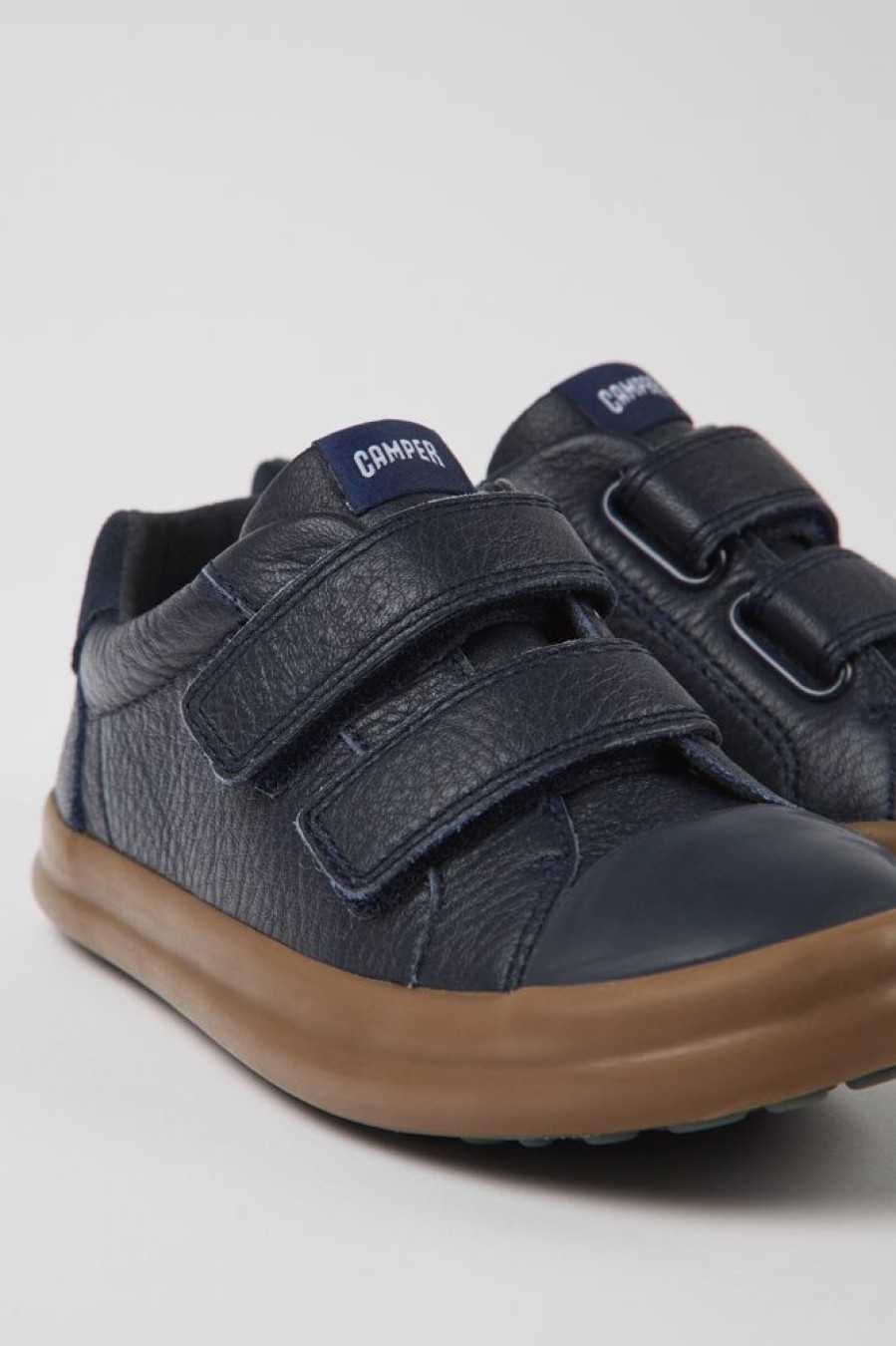 Kids CamperLab Sneakers | Blue Leather And Nubuck Sneakers For Kids