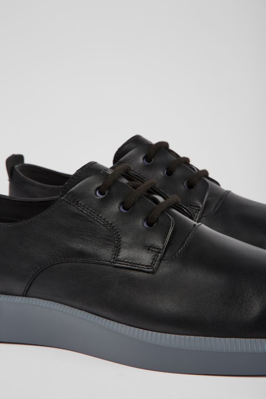 Men CamperLab Casual Shoes | Men'S Black Shoes With Laces