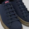 Men CamperLab Sneakers | Blue Leather And Nubuck Sneakers For Men