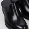 Women CamperLab Heels | Black Leather Mules For Women