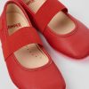 Kids CamperLab Ballerinas | Red Leather Ballerinas For Kids