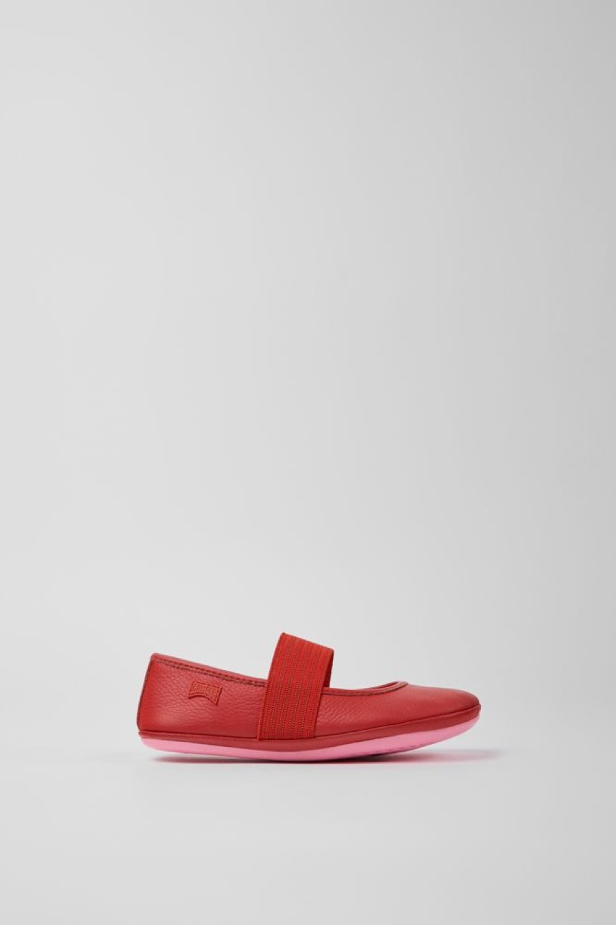 Kids CamperLab Ballerinas | Red Leather Ballerinas For Kids