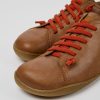 Men CamperLab Casual Shoes | Brown Leather Shoes For Men