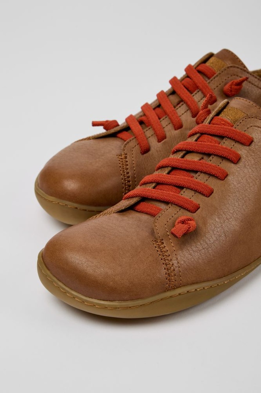 Men CamperLab Casual Shoes | Brown Leather Shoes For Men