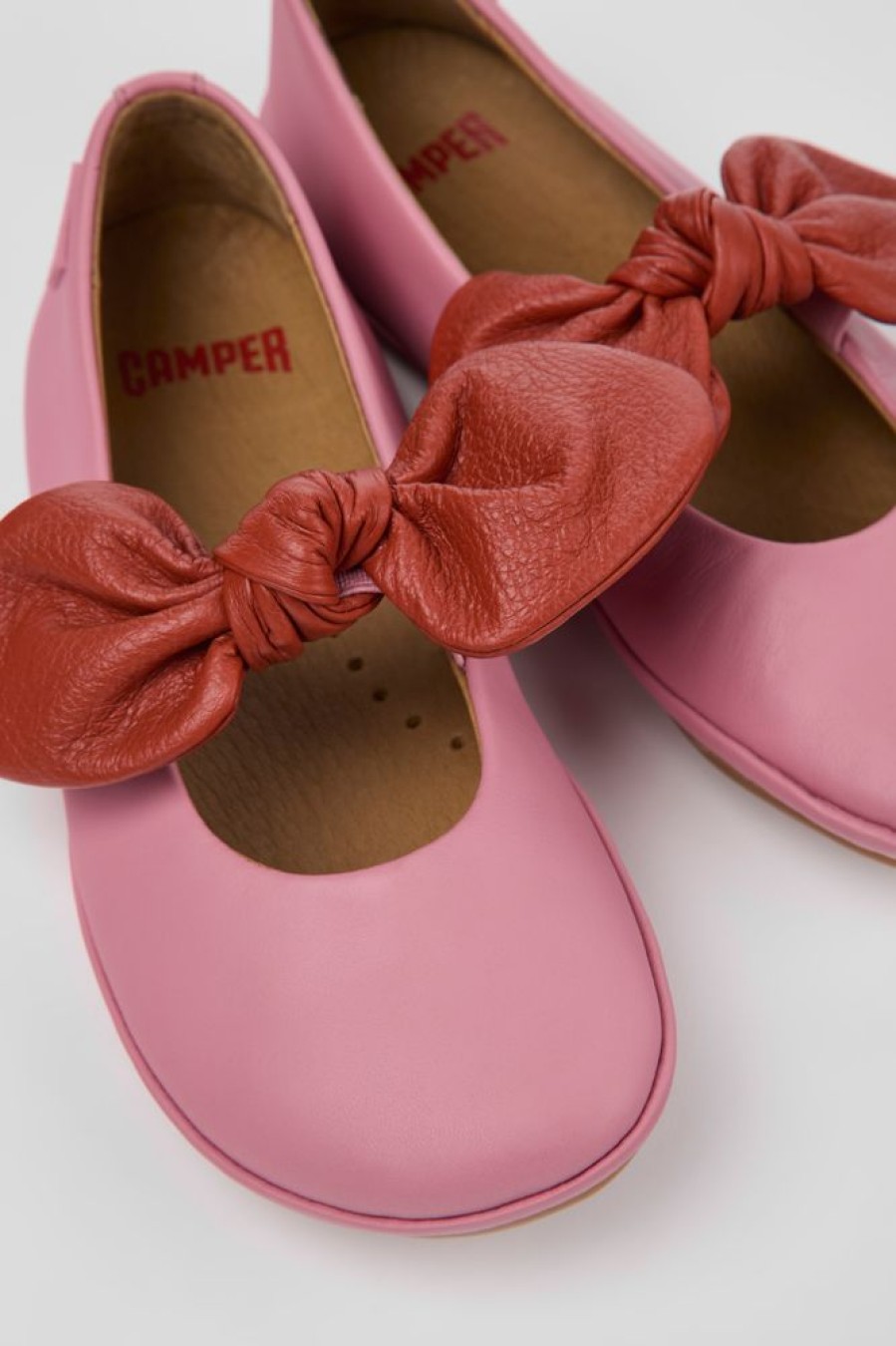 Kids CamperLab Ballerinas | Pink And Red Ballerinas For Kids