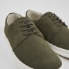 Men CamperLab Casual Shoes | Green Nubuck Shoes For Men