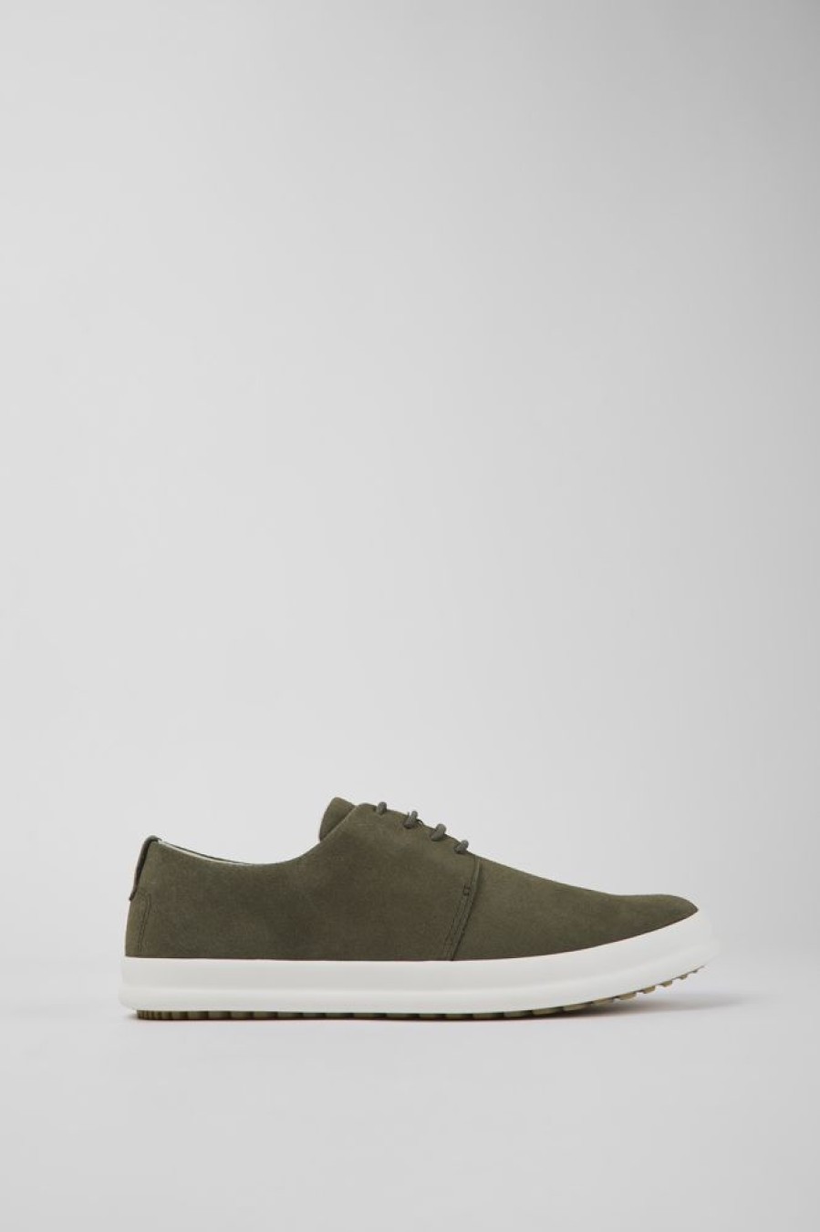 Men CamperLab Casual Shoes | Green Nubuck Shoes For Men