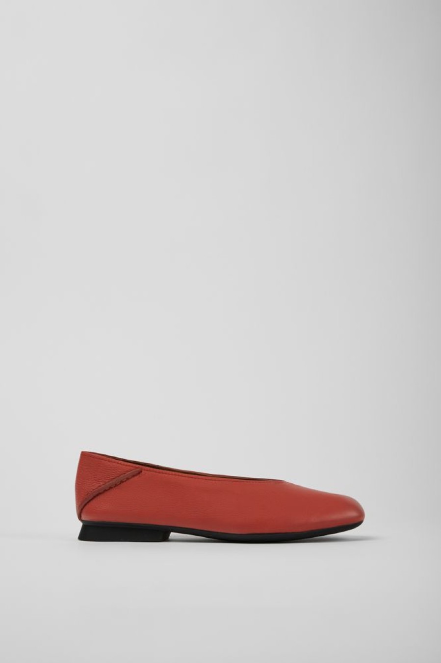 Women CamperLab Formal Shoes | Red Leather Ballerinas For Women