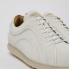 Men CamperLab Casual Shoes | White Non-Dyed Leather Sneakers For Men