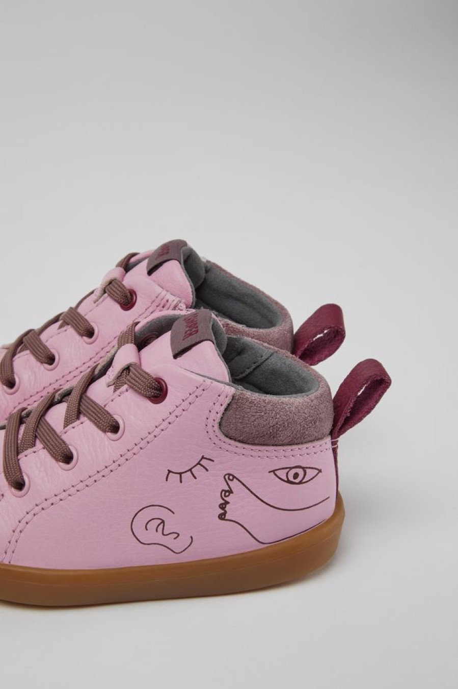 Kids CamperLab Boots | Pink Ankle Boots