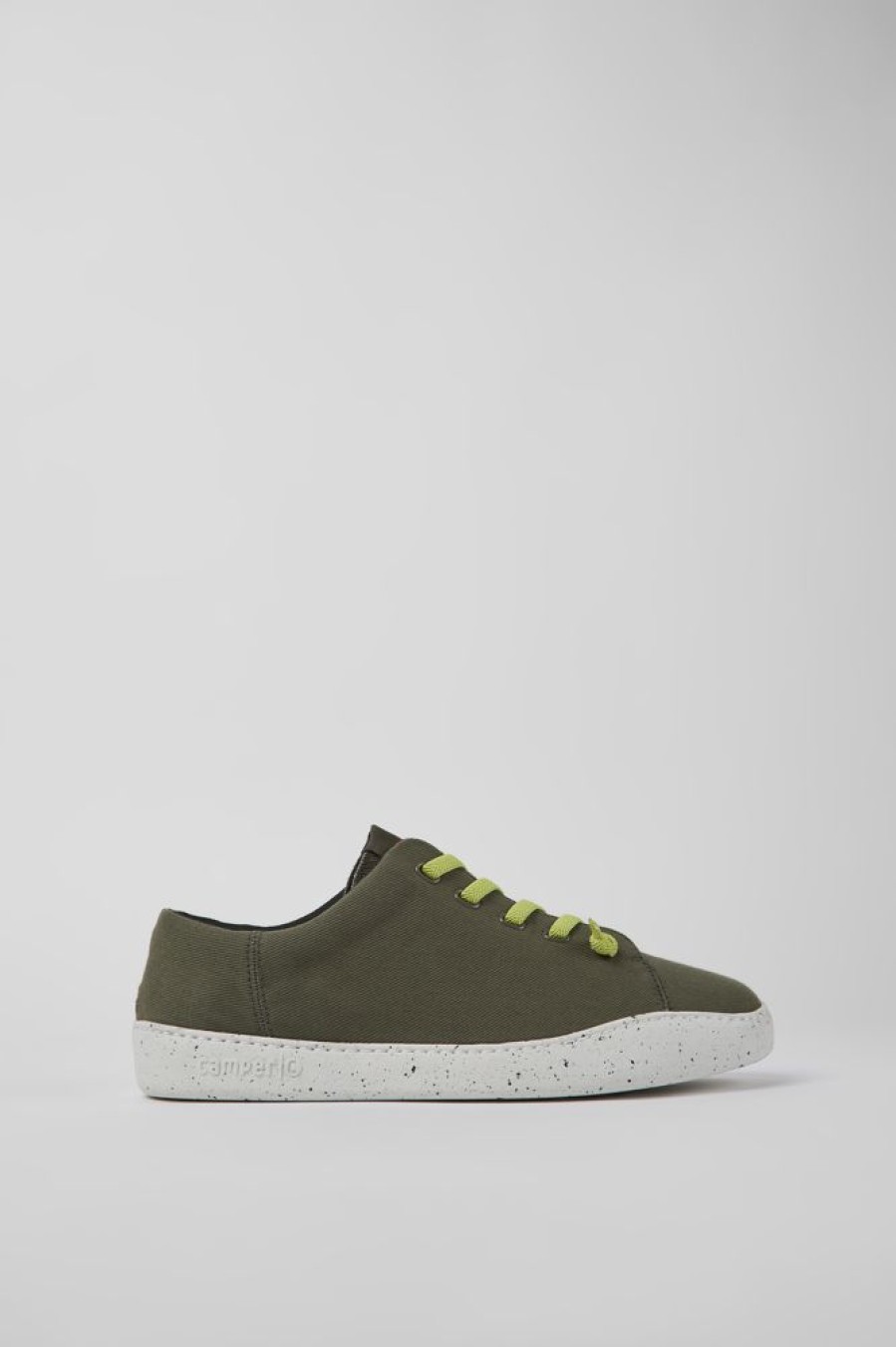 Men CamperLab Casual Shoes | Green Textile Sneakers For Men