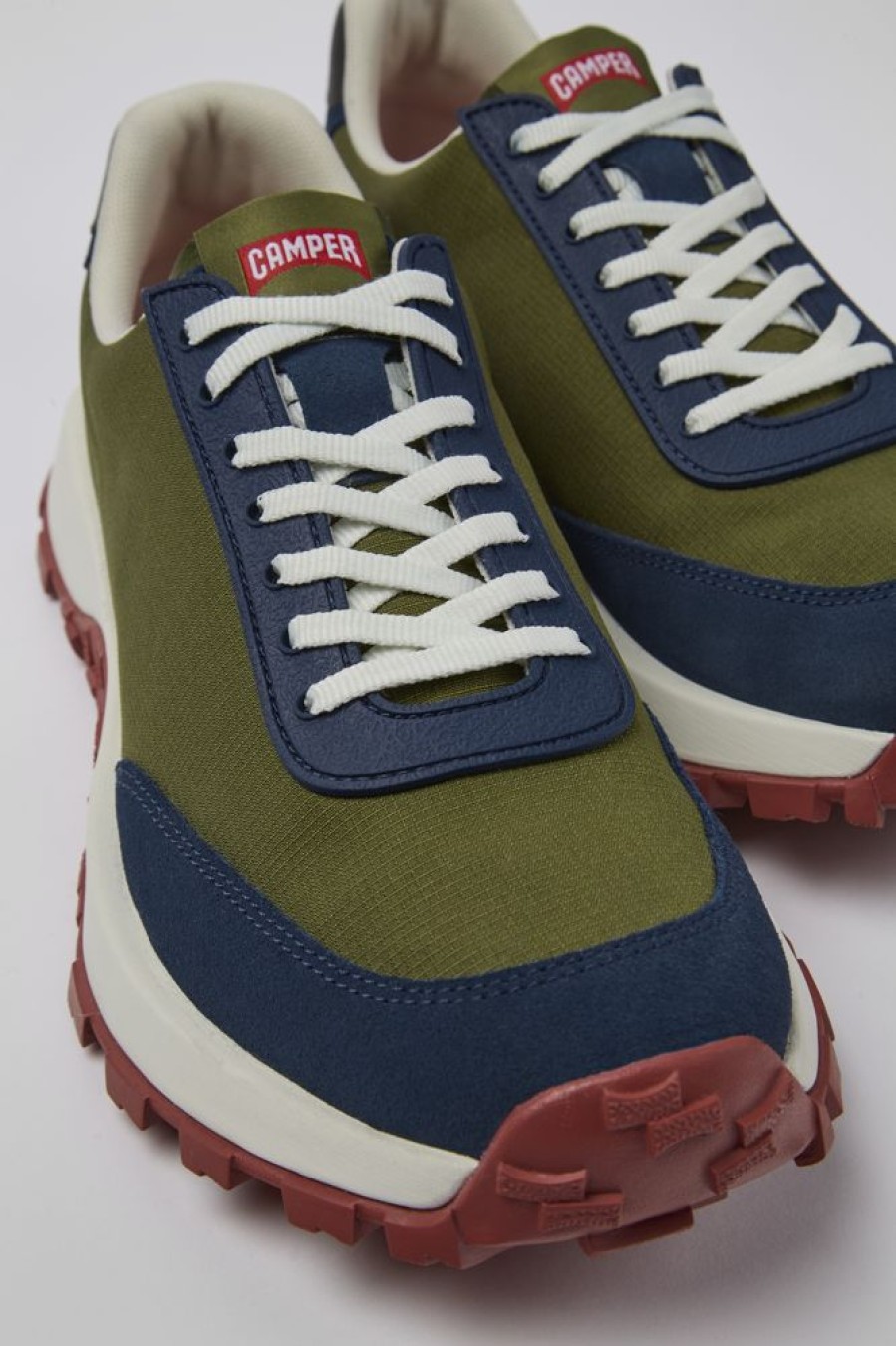 Men CamperLab Sneakers | Green Textile/Nubuck Sneaker For Men