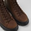 Men CamperLab Formal Shoes | Brown Medium Lace Boot For Men