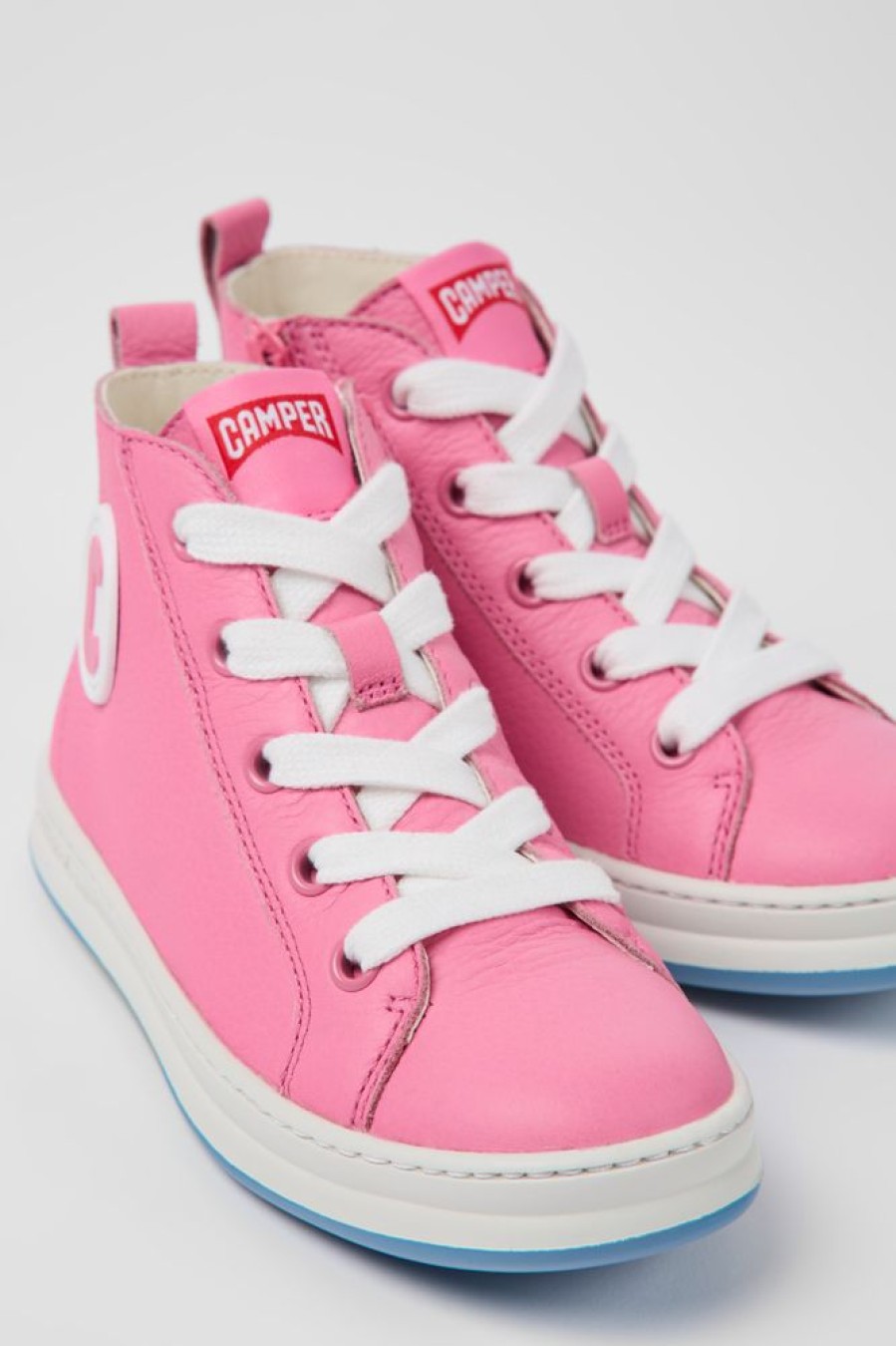 Kids CamperLab Sneakers | Pink Leather Sneakers For Kids