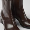 Women CamperLab Ankle Boots | Brown Leather Ankle Boots