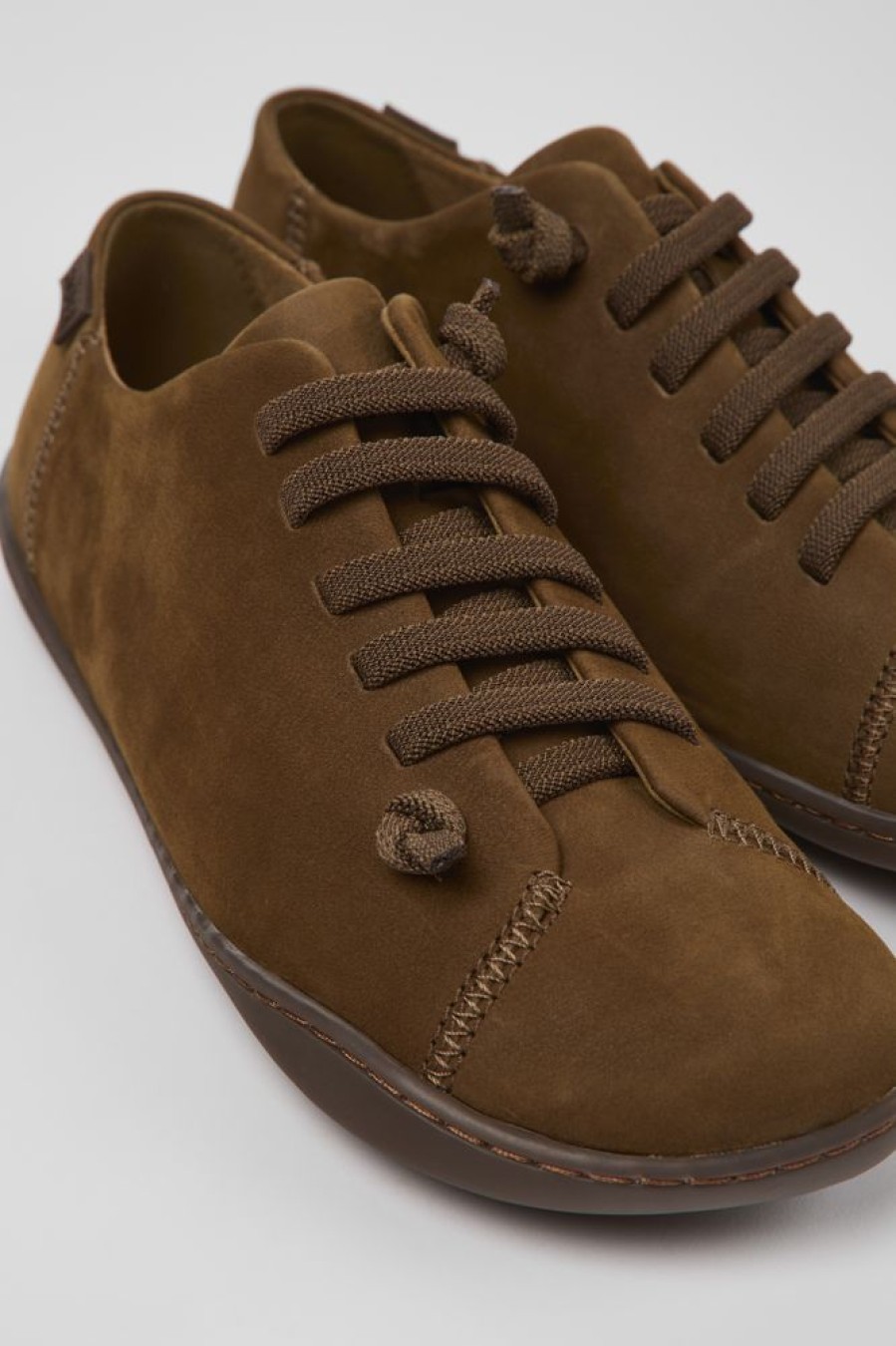 Women CamperLab Casual Shoes | Brown Nubuck Shoes For Women