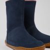 Kids CamperLab Boots | Navy Blue Nubuck And Leather Boots