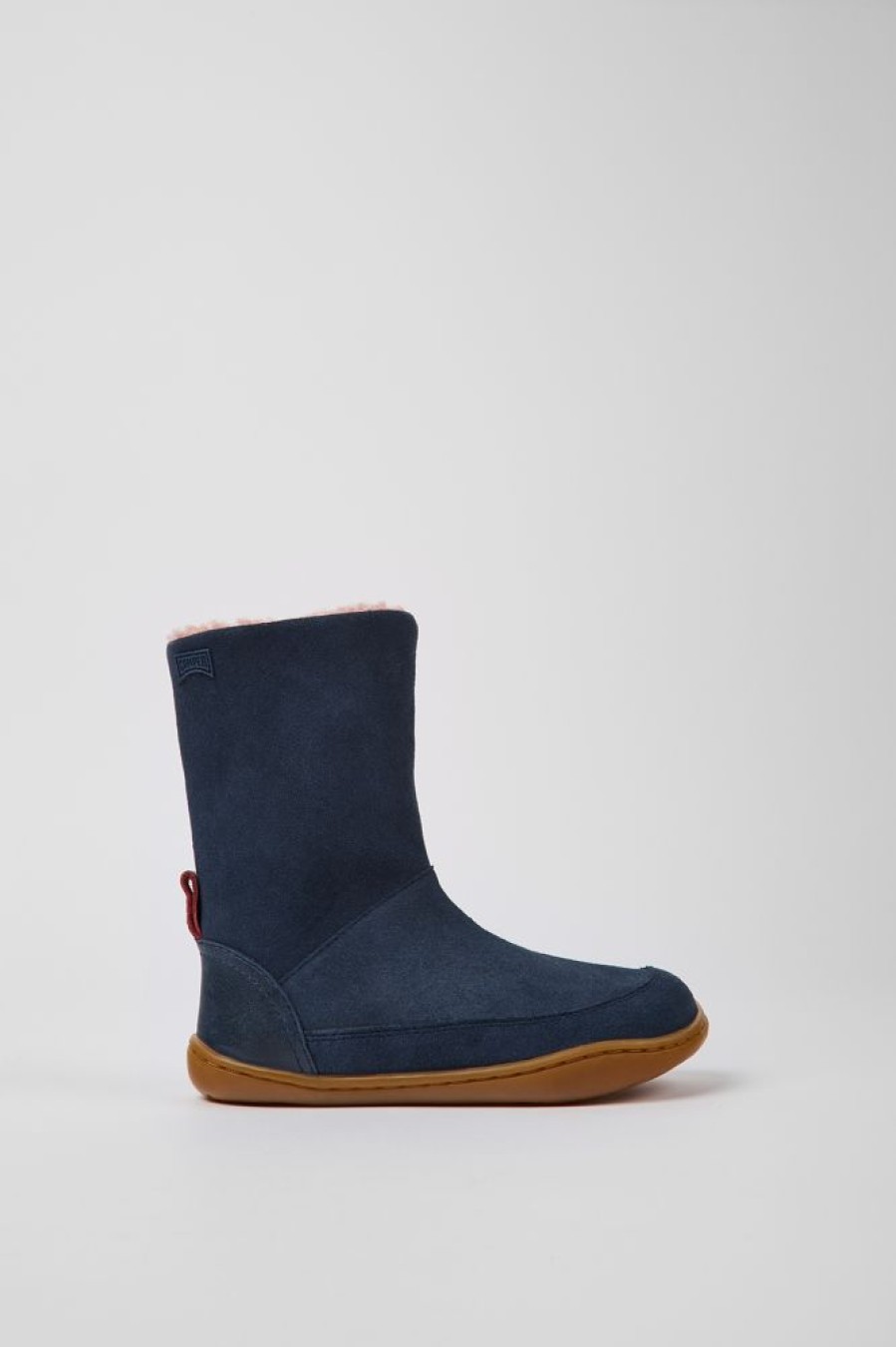 Kids CamperLab Boots | Navy Blue Nubuck And Leather Boots