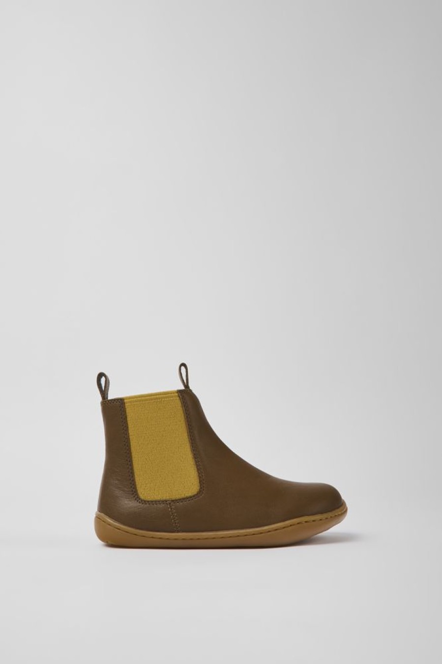 Kids CamperLab Boots | Brown Leather Ankle Boots For Kids